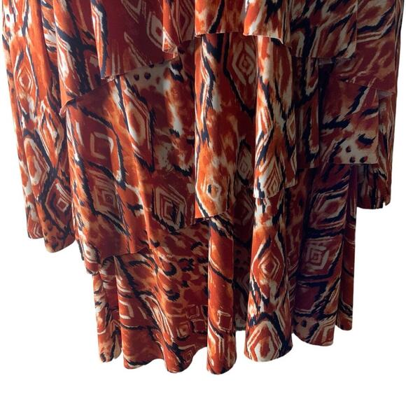 Vintage Susan Graver Blouse Geometric Womens Size Medium Long Sleeve Layered Top - Picture 5 of 10